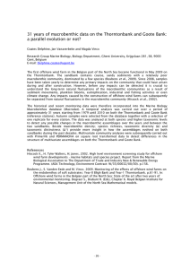 31 years of macrobenthic data on the Thorntonbank and Goote... a parallel evolution or not?