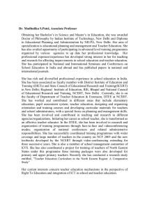 Obtaining her Bachelor’s in Science and Master’s in Education, she... Doctor of Philosophy  by  Indian  Institute of... Dr. Madhulika S.Patel, Associate Professor