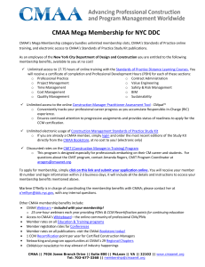 CMAA Mega Membership for NYC DDC