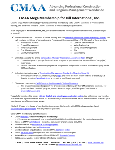 CMAA Mega Membership for Hill International, Inc.