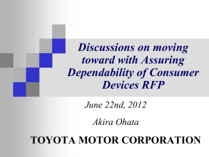 Discussions on moving toward with Assuring Dependability of Consumer Devices RFP