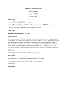 Institutional Climate Committee Attachments Meeting Agenda March 24