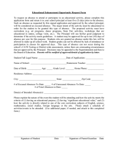 Educational Enhancement Opportunity Request Form
