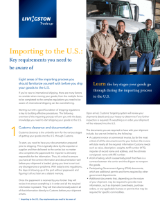 Importing to the U.S.: Learn  Key requirements you need to