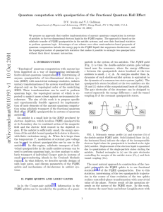 Quantum computation with quasiparticles of the Fractional Quantum Hall Effect