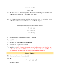 Physics Homework: Vector Products and Components