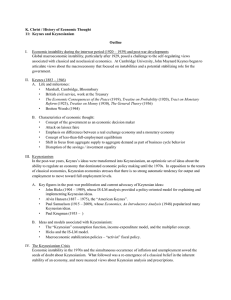 K. Christ / History of Economic Thought Outline