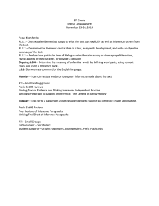 8 Grade English Language Arts November 23-24, 2015
