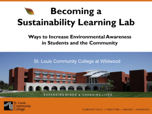 Becoming a Sustainability Learning Lab Ways to Increase Environmental Awareness