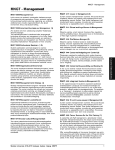 MNGT - Management MNGT 5870 Issues in Management (3)