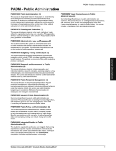 Public Administration Course Descriptions - Webster University