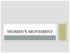 WOMEN’S MOVEMENT