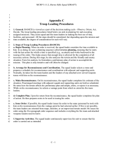 Appendix C Troop Leading Procedures