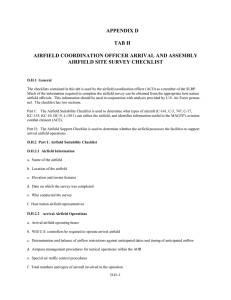 APPENDIX D TAB H AIRFIELD COORDINATION OFFICER ARRIVAL AND ASSEMBLY