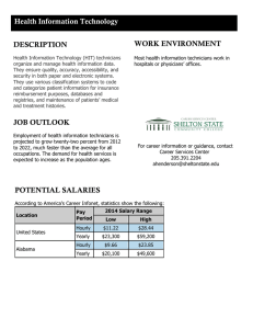 WORK DESCRIPTION Health Information Technology