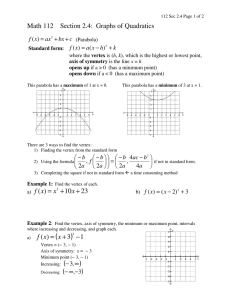 Math 112    Section 2.4:  Graphs of...