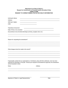 Attachment A to Policy 07-02-01.3 SAMPLE FORM