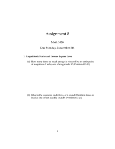 Assignment 8 Math 1030 Due Monday, November 5th