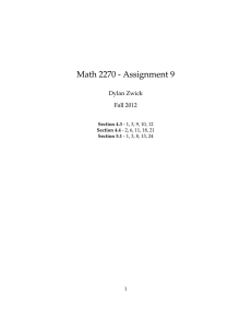 Math 2270 - Assignment 9 Dylan Zwick Fall 2012 Section 4.3