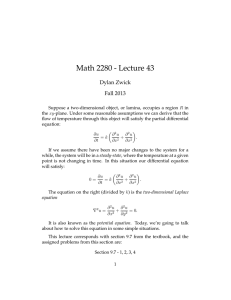 Math 2280 - Lecture 43 Dylan Zwick Fall 2013