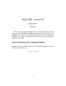 Math 2280 - Lecture 47 Dylan Zwick Fall 2013