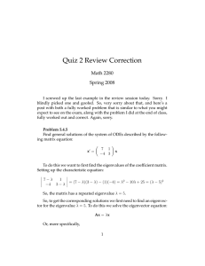 Quiz 2 Review Correction Math 2280 Spring 2008