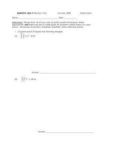 Math2210  Quiz 9 Name ________________________________________  Date ______________