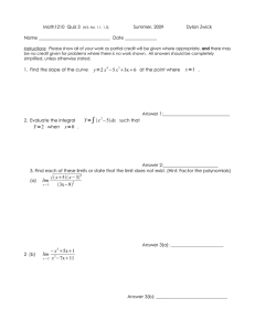 Math1210  Quiz 3 Name _______________________________  Date ______________