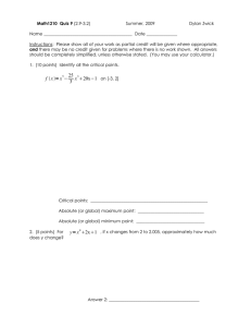 Math1210  Quiz 9 Name ________________________________________  Date ______________