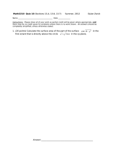 Math2210  Quiz 10