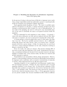 Project 1: Modeling the Dynamics of a Freshwater Aquarium