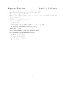 Suggested Exercises I Symmetry &amp; Groups