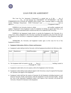 LOAN FOR USE AGREEMENT