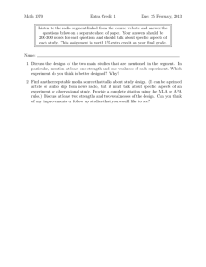 Math 1070 Extra Credit 1 Due: 25 February, 2013