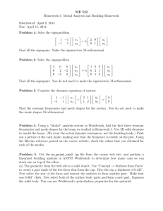 ME 522 Problem 1: Homework 5: Modal Analysis and Buckling Homework