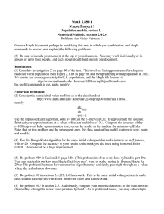 Math 2280-1 Maple Project 1