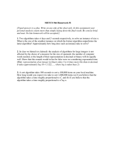 Algorithm Analysis Homework: Complexity & Performance