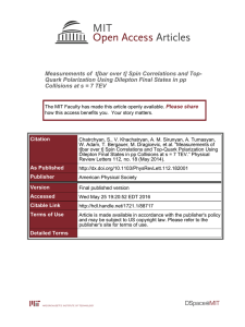 Measurements of  t[bar over t] Spin Correlations and Top-