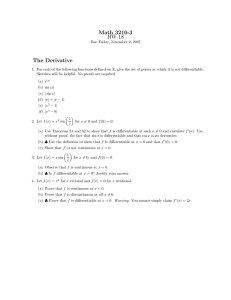 Math 3210-3 HW 18 The Derivative
