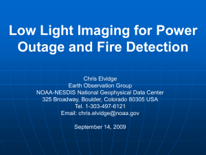 Low Light Imaging for Power Outage and Fire Detection