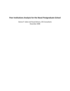 Peer Institutions Analysis for the Naval Postgraduate School December 2008