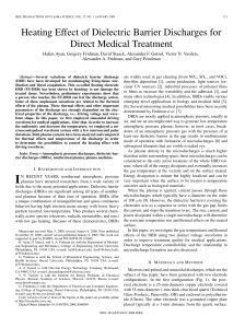 Heating Effect of Dielectric Barrier Discharges for Direct Medical Treatment