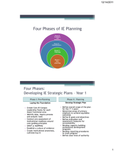Four Phases of IE Planning Four Phases: 12/14/2011
