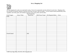 Savvy Shopping List
