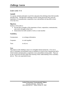 Challenge Course  Grade Levels: 4-12 Nutshell