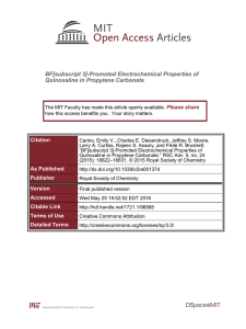 BF[subscript 3]-Promoted Electrochemical Properties of Quinoxaline in Propylene Carbonate Please share