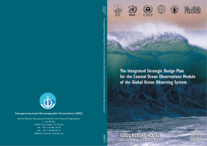 The Integrated Strategic Design Plan f or the Coastal Ocean Obser