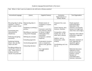 Academic Language Demands Worksheet
