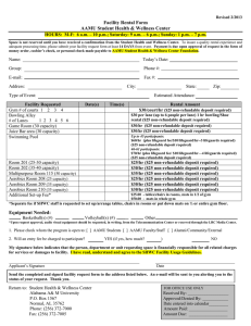 Facility Rental Form AAMU Student Health &amp; Wellness Center Revised 2/2013