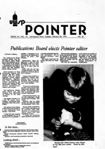 Publications  Board elects Pointer editor